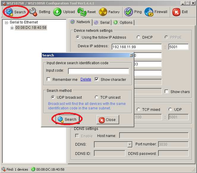 4.4.2. Assegnazione di un indirizzo IP e una porta VR_01 rev.01 Pag. 6 Di default il prodotto è già correttamente configurato con indirizzo IP: 192.168.11.2 ; porta: 5000.