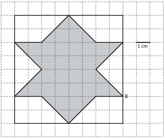 Domanda D11. Osserva la segue te figura formata da un quadrato al cui interno è disegnato un poligono di colore grigio. Qual è l area del poligono grigio?