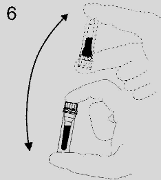 UTILIZZO DELLE MICROPROVETTE 1. Dopo aver punto il polpastrello, appoggiare la cannuccia della microprovetta sulla goccia di sangue, senza toccare la pelle; 2.