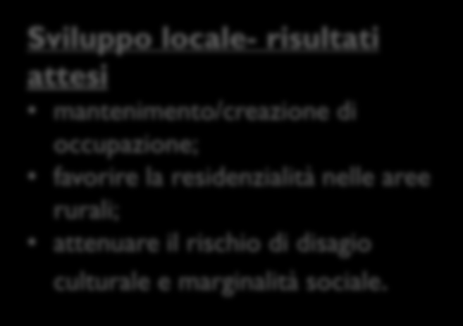 Risultati attesi Risultati attesi Il contributo di Leader nel migliorare la governance locale - 22 maggio, INEA Contesto Dinamiche socio economiche Recessione del sistema economico Marginalità