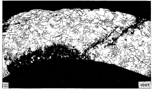 pits Con esame mediante microsonda si evidenziava presenza di Cl, di origine dai soventi organici impiegati Non è possibile escludere un sinergismo con il Cl in