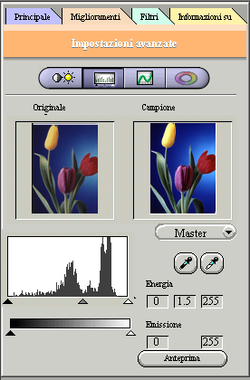 Livello 14 Luminosità 0 Luminosità 50 Controllo Contrasto Il controllo Contrasto consente di regolare la percentuale complessiva di bianco e nero dell immagine.