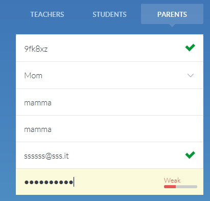 ACCESSO GENITORI L accesso ai genitori è possibile solo attraverso il Parent code, ossia il codice indicato nel profilo dello studente. Entrando nel sito www.edmodo.