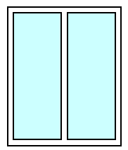 Portafinestra Cucina e Soggiorno (90x240) Descrizione: serramento dotato di telaio in legno con vetro singolo e avvolgibile in legno Finestra Bagno (60x70) Descrizione: serramento dotato
