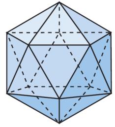 Tetraedro regolare 4 facce (triangoli equilateri) 4 vertici, 6 spigoli Cubo (esaedro regolare) 6 facce (quadrati) 8 vertici, 12