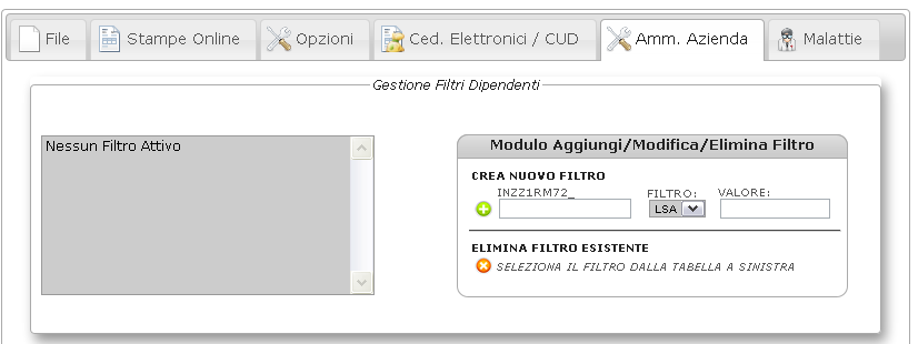 Esempio: E possibile inserire un numero illimitato di filtri.