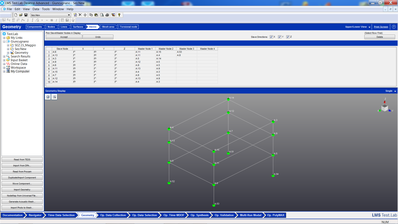 5.2 SOFTWARE LMS POLYMAX Per l analisi delle vibrazioni ambientali si è utilizzato l algoritmo LMS Polymax.