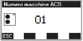 Il sistema VMF - Multicontrol Numero di macchine per la produzione di ACS Questa funzione permette di impostare il numero di macchine da dedicare alla produzione di ACS.