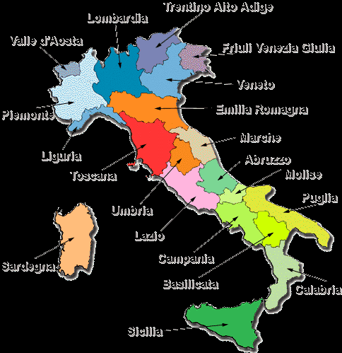 Le Regioni 1. L'Italia è divisa in 20