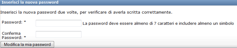 Nel caso di password dimenticata clicca il link 'password dimenticata' ed inserisci il tuo