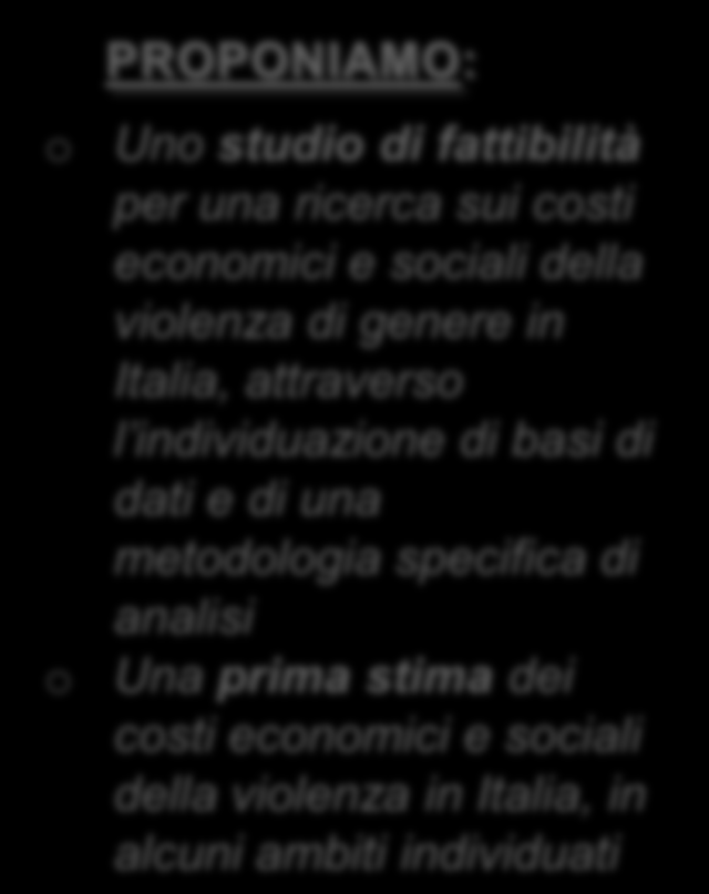 LA METODOLOGIA DELLA RICERCA LE FASI COSTRUZIONE del quadro di analisi delle categorie di costo, facendo riferimento alle classificazioni già utilizzate a livello internazionale RICOGNIZIONE delle