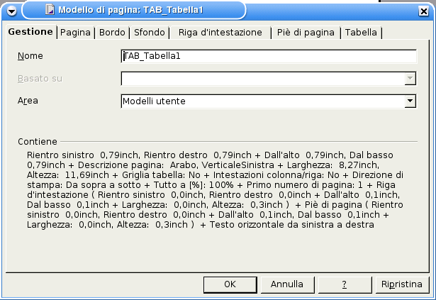 Foglio di calcolo con OpenOffice Calc IV La scheda Pagina permette di selezionare, tra l'altro, l'orientamento del foglio (Verticale o Orizzontale), e l'allineamento della tabella (Verticale e