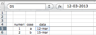 22 Inserire dati Per inserire un dato (numero, data o testo) in una cella è sufficiente selezionarla e iniziare a scrivere.