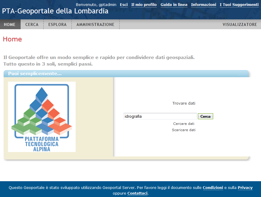 I servizi WebGis PTA Cosa è stato realizzato Regione Lombardia ha realizzato: - per il servizio di