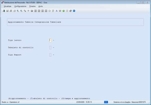 avviso per procedere con l'aggiornamento di integrazione tabellare: Rispondendo No alla domanda, si accede al modulo Paghe senza aggiornare le tabelle.