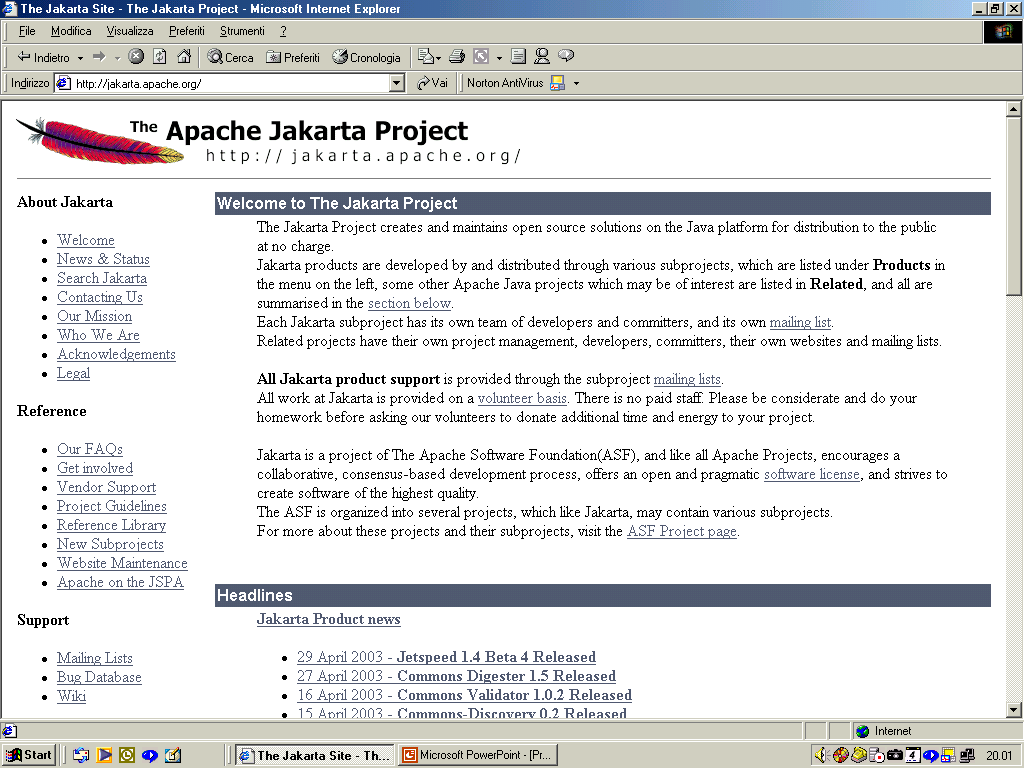 Java Servlet Tomcat http://jakarta.apache.