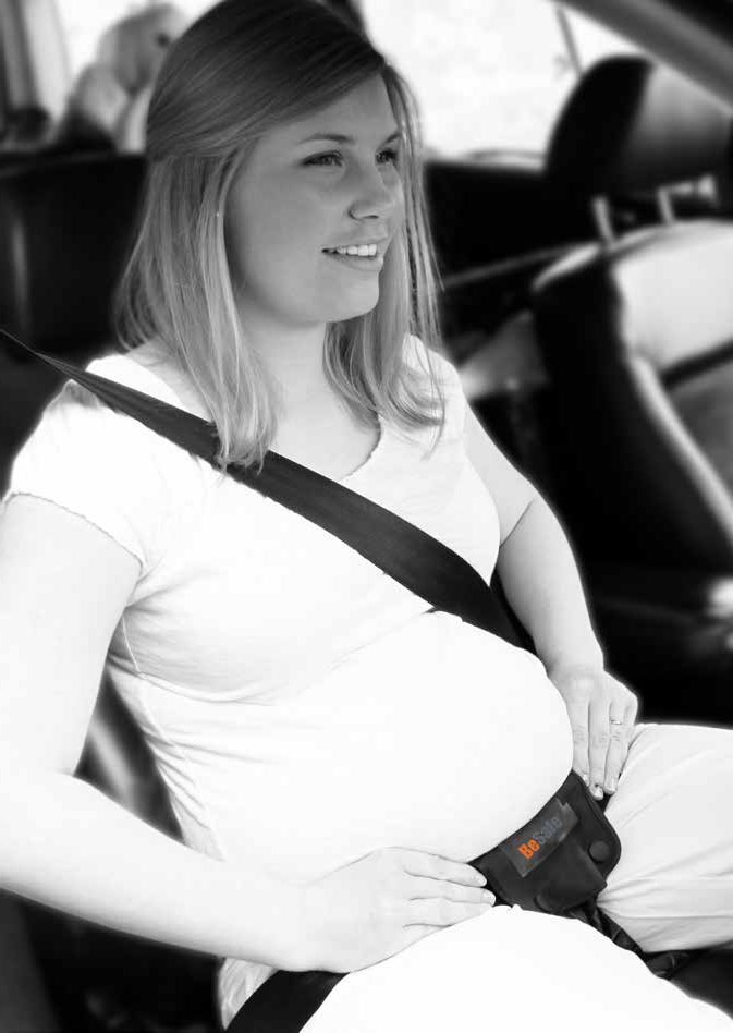 Pregnant Belt, una cintura - due vite Dispositivo di sicurezza in auto per gestante Raccomandata dal 2 mese di gravidanza Installazione: ISOfix &
