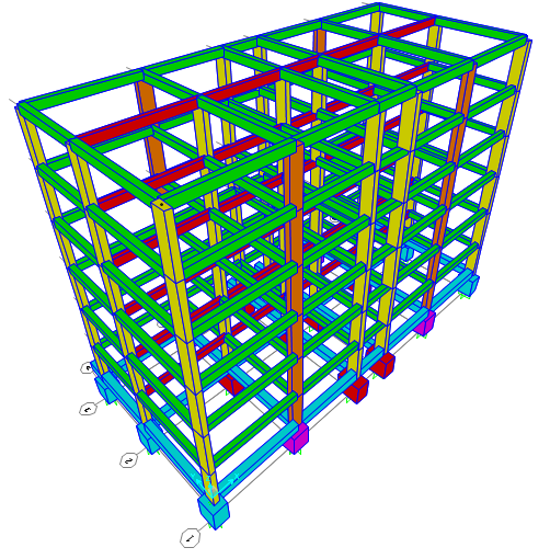6.4.3 Analisi dinamica modale con spettro di risposta (SAP2000) La struttura portante dell edificio è stata modellata agli elementi finiti come un telaio spaziale e per discretizzare travi e pilastri
