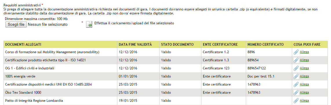 Per poter visualizzare tutti i certificati che sono stati sostituiti è presente l apposito pulsante Archivio Documenti sostituiti (v. Figura 18). N.B.