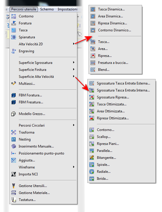 Migliorie Generali Mill/Router Riorganizzazione Menù Percorso Utensile Mill/Router Ristrutturando i menu dei percorsi utensile Mill e Router, ora potete