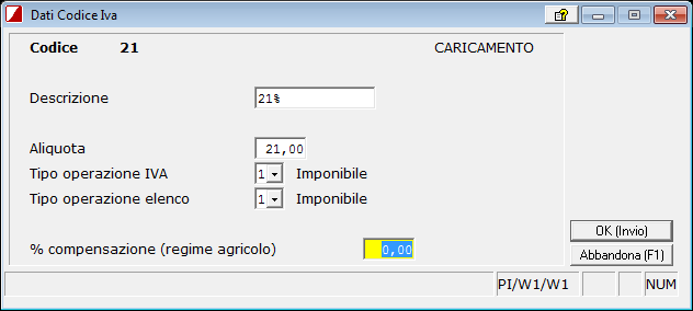 AGGIORNATO IL 19/09/ 2011 NUOVA ALIQUOTA IVA 21% Note operative per la procedura SPRING - SQ CREAZIONE NUOVO CODICE IVA Percorso di menu: Tabelle gestionali Contabilità Tabella codici iva Cercare