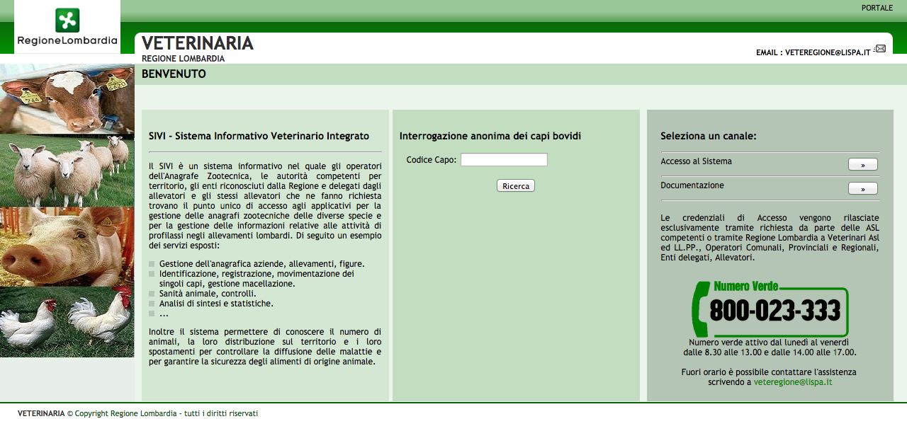 1. ACCESSO ALLA BANCA DATI RICHIAMI VIVI La banca dati dei richiami vivi risiede presso il Sistema Informativo Veterinario Integrato (SIVI) di Regione Lombardia, che si raggiunge al seguente