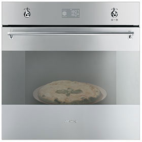 SF390XPZ Forno pizza termoventilato, 60cm, acciaio inox antimpronta, Estetica Classica.