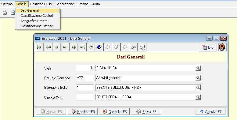 di pagamento. Una volta importati i flussi, sarà possibile effettuare una serie di controlli per gestore, utenza, periodo ecc.