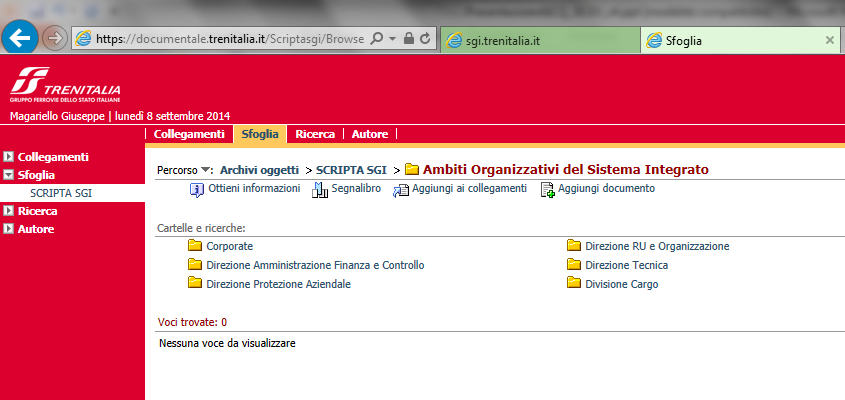 Gli strumenti a supporto del SGI Trenitalia