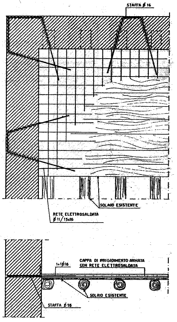 Irrigidimento di solaio in legno con