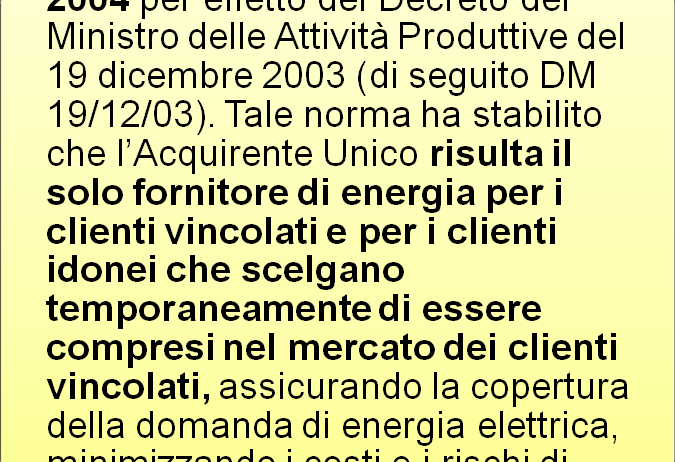 Normativa di Riferimento e Funzione dell AU