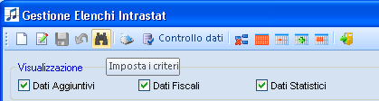 Vengono proposti selezionati in base a quanto specificato nella tabella Parametri azienda Figura 13 La griglia si compone di tutte le colonne presenti nei vari modelli (bis, ter, quater e quinquies)