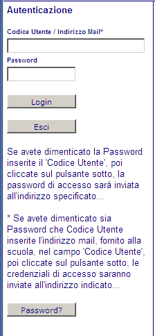 Accesso Dalla pagina di autenticazione, è possibile accedere al sistema digitando le credenziali che vi sono state fornite dalla scuola.