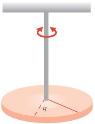 Pendolo di torsione Un pendolo di torsione si realizza sospendendo un corpo solido ad un filo; generalmente il punto di aggancio coincide con il centro di massa.