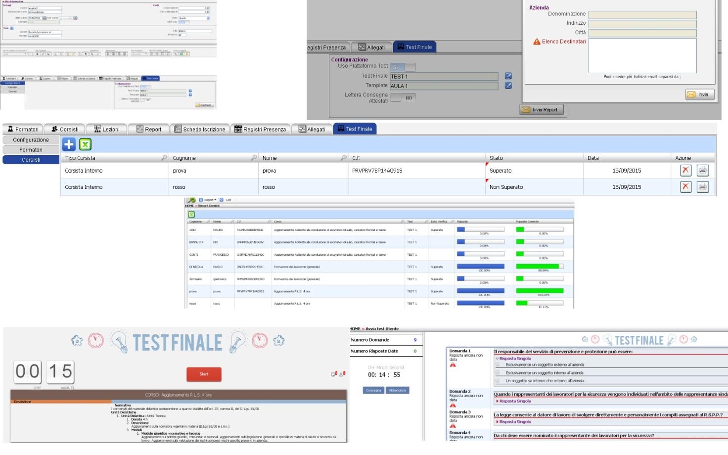 TEST FINALI IN PIATTAFORMA 1. Possibilità di inserire test finale quando si sceglie l Aula virtuale 2.