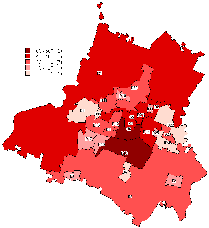 Figura 9: Mappa della distribuzione