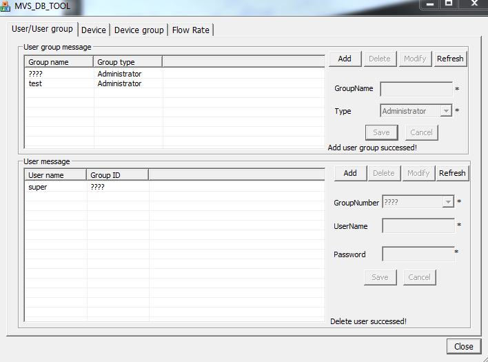 per stabilire una buona connessione. 9. 10. Entrare nella cartella MVS_DB_TOOL e cliccare su MVS_DB_TOOL 11. Default user : super, Password: super 12.