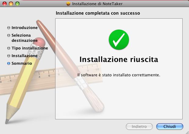 4. Fare clic su Installa per effettuare una installazione standard del software sul volume desiderato.