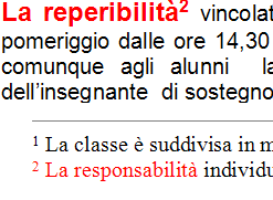 RIFERIMENTO Note a piè pagina: inserire il cursore nel punto da approfondire.