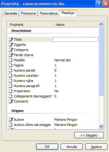 del file se presenti oppure di inserirne di nuovi o modificare quelli già presenti.