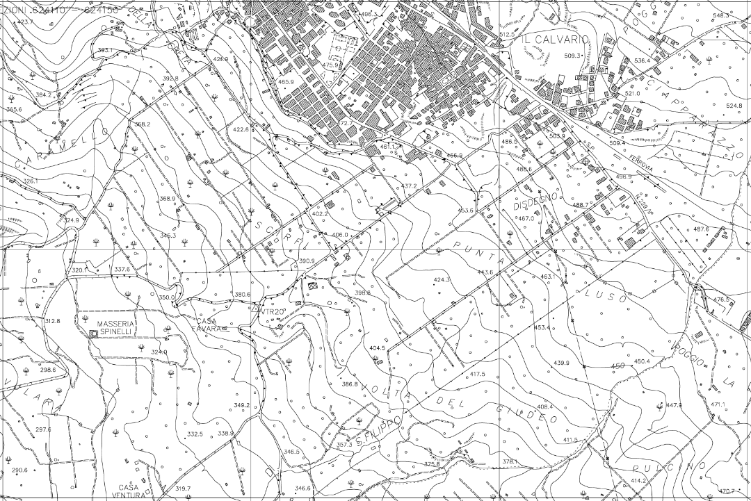 Carta Tecnica Regionale- Stralcio Foglio n.