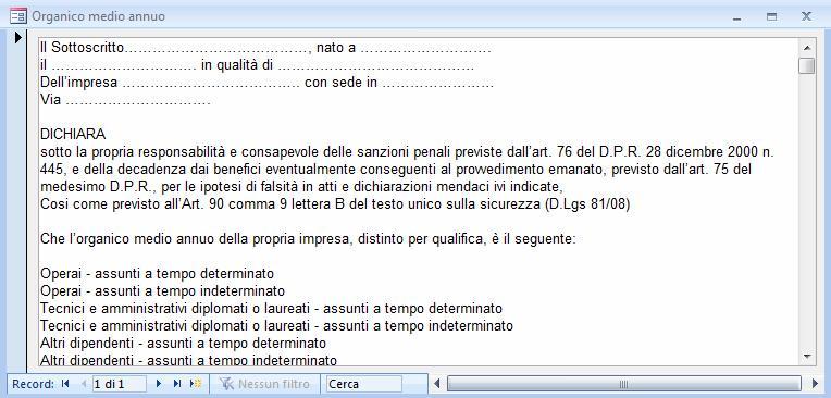 4) Creazione del POS. Il POS viene creato da menù Crea Pos ->Esportazione *doc Si selezionano le sezioni da esportate, poi si clicca su Esporta Report.