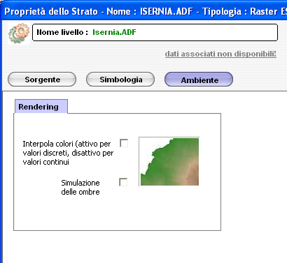 Le immagini sopra mostrano un esempio del rendering di un GRID DTM (Digital Terrain Model) dove il valore Z rappresenta la quota s.l.m., la prima immagine mostra il tematismo di default che Teleview imposta quando carica un file GRID, la seconda mostra il tematismo creato tramite la procedura automatica.