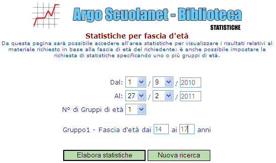 dalle utenze della sua scuola, sulle fasce di età che principalmente richiedono i