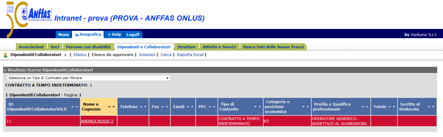 L accettazione delle modifiche, una volta terminato l aggiornamento, avviene cliccando nuovamente il tasto Modifica.