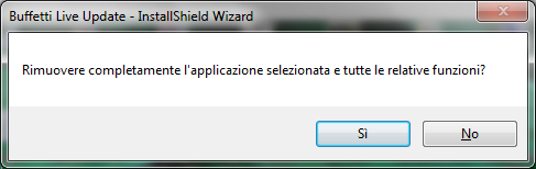 3.3. DISINSTALLAZIONE DI LIVEUPDATE DAL COMPUTER Una volta installato Liveupdate su un PC, se viene rilanciato il programma di installazione, senza aver rimosso il software in modo diverso (ad es.