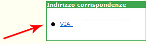 Cliccando sul link del terzo riquadro l utente è indirizzato alla pagina di riepilogo dei dettagli dell indirizzo predefinito associato all operatore.