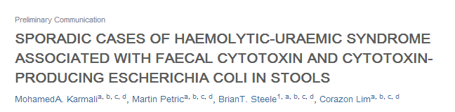 30 anni di SEU e VTEC La sindrome emolitico-uremica (SEU) è