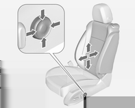 44 Sedili, sistemi di sicurezza Inclinazione dei sedili Schienali dei sedili Supporto lombare Portare la parte anteriore dell'interruttore anteriore verso l'alto/verso il basso.
