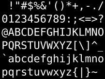 Caratteri: codice ASCII char converte un numero intero positivo nel carattere